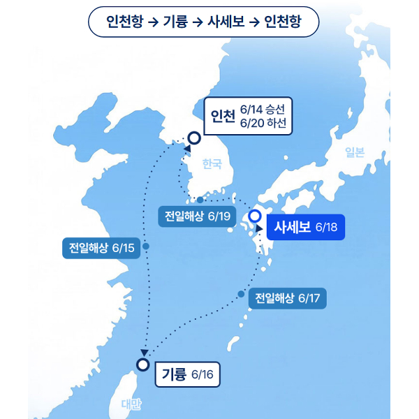 【27년06월14일 출발】6박7일 동북아시아 크루즈